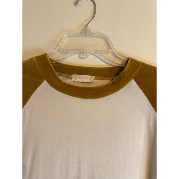 Altard State Baseball long sleeve top with velvet sleeves color block size M - Picture 3 of 6